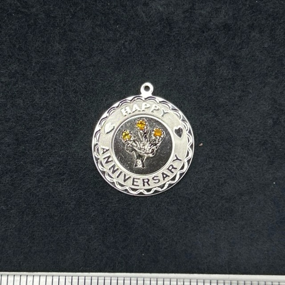 Vintage Sterling Happy Anniversary Charm